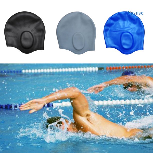 Gorra De Silicona FASUSE , Baño Impermeable Con Bolsillos Ergonómicos Para Los Oídos Para Mujeres Hombres Y Niños , Talla Única