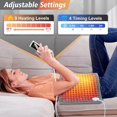 thumbnail image 3 of Heating pad, Electric Heat Pad for Pain Relief -9 Heating Levels, 4 Gears Timer- Fast Heating & Machine Washable-12 x24 in Grey, 3 of 5