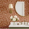thumbnail image 4 of S4sassy Removable Contemporary Brown Wall Decor, Ikat Print Textured Contact Paper for Walls, Cabinets, and Dresser, Self Adhesive Vinyl Wallpaper Roll, Waterproof Contact Paper for Walls- 25"x360", 4 of 9