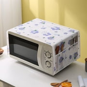 Modern PEVA Microwave Dust Cover, Waterproof Oil-Proof Extended Oven Protector Cloth, Full Coverage Dust Guard for Kitchen Appliances