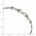 thumbnail image 5 of Diamond2Deal 925 Sterling Silver with 1" ext. Chain Anklet for Women 9", 5 of 8