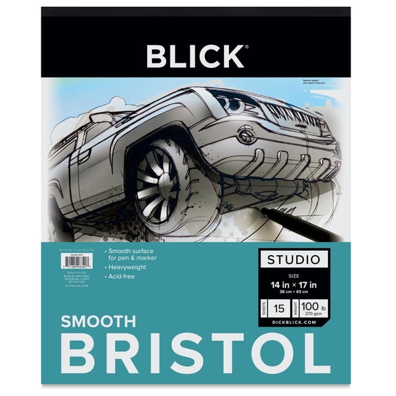 Blick Bristol Pad - 14" x 17", Smooth, 15 Sheets