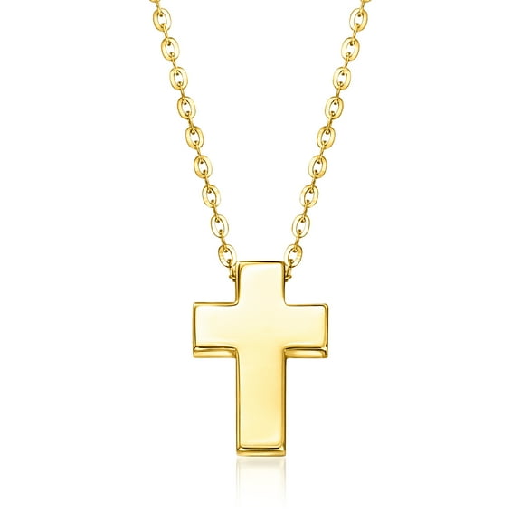 Ross-Simons 14kt Yellow Gold Cross Pendant Necklace, Women's, Adult