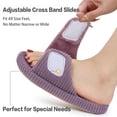 thumbnail image 4 of Ecetana Open Toe House Slippers for Women Memory Foam Bedroom Slippers Cozy Indoor House Shoes, 4 of 7