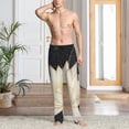 thumbnail image 6 of Lsque Golden Lotus Print Men's Pajama Pants, Lounge Pant - Comfortable Home Wear,Elastic Waistband, Stylish Design-Medium, 6 of 9