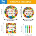 gisgfim 96 Pcs Building DHF10 Block Birthday Party Supplies Paper