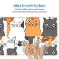 thumbnail image 5 of Xecao Funny Cats for Mouse Pad - Waterproof Extended Contour Mouse Mat, Large Gaming Mousepad Laptop Keyboard Mat with Non-Slip Rubber Base, 5 of 8