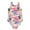 Pink, variant on KYAIGUO Kids Toddler Girls Swimsuit Toddler Bathing Suit Summer Swimwear Little Girls Swimsuit One-Piece Cartoon Print Baby Triangle Bathing Suit,Sizes 2-9T