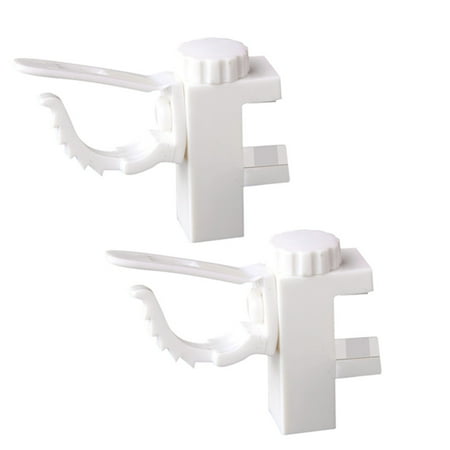 

Yakbaofuo 2PC Adjustable Rod Clip Self Adhesive Hooks Rod Bracket Pole Drapery Hook Holder Jewelry Wall Organizer with Hooks Adhesive