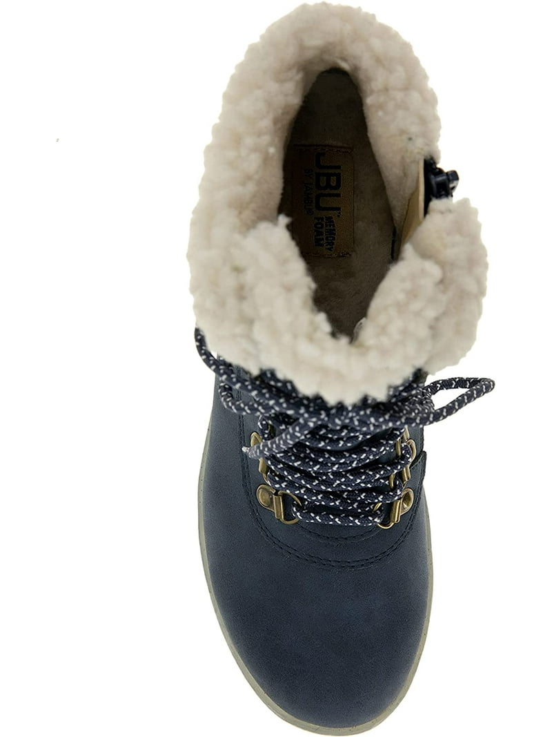 JBU by Jambu Womens Blue Creek Water Resistant Faux Fur Ankle