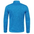 thumbnail image 5 of Havenx Quarter Zip Thermal Sweater for Men Long Sleeve Knitted Sweatshirts 1/4 Zipper Mock Neck Sweaters Stand Collar Outdoor Athletic Slim Fit Casual Workout Clothing,Blue L, 5 of 5