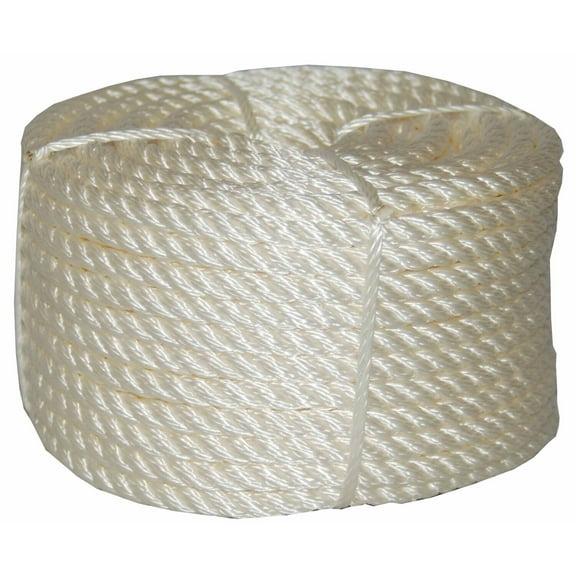 T.W. Evans Cordage 32-066 3/4 in. x 100 ft. Twisted Nylon Rope Coilette