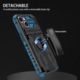 thumbnail image 4 of Allytech Case for iPhone 14, Rugged PC Soft Silicone Shockproof Armor Full Body Protection Phone Cover with Built-in Kickstand Bracket and Detachable Back Clip Case for iPhone 14,Blue, 4 of 15