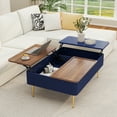 thumbnail image 6 of 47" Lift Top Coffee Table with 3 Large Storage Compartments and 2 Lift-up Tabletops for Living Rooms, Center Table, Blue, 6 of 8