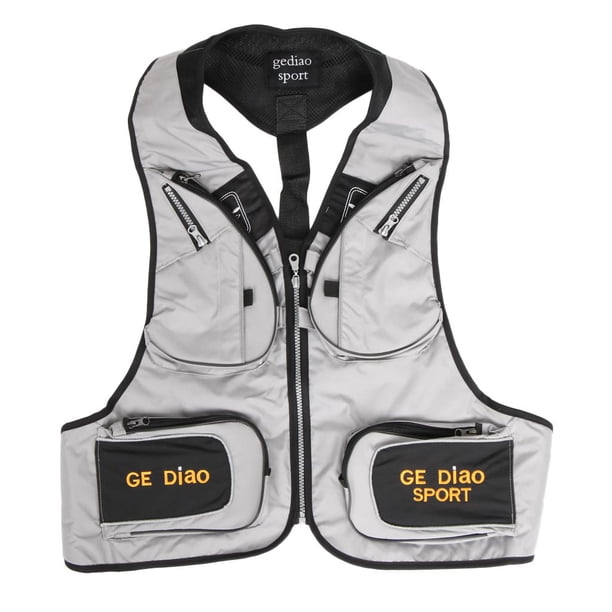 Chaleco de secado Camping senderismo chaleco resistente gris shamjiam Chaleco de pesca con múltiples bolsillos