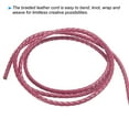 thumbnail image 4 of Uxcell Round Braided Leather Cord, 3mm Genuine Braided Leather Cords, Light Red(2.2 Yards), 4 of 6