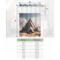 thumbnail image 6 of No Hook Shower Curtain with Snap in Liner, Egyptian Pyramid Architecture Art Patterns Hotel Shower Curtains for Bathroom, Washable Shower Curtain Liner Set with Mesh Top Window, 72"x84", 6 of 6
