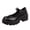 Matte black, variant on Women's Leather Shoes Vintage Mary Janes Doll Shoes