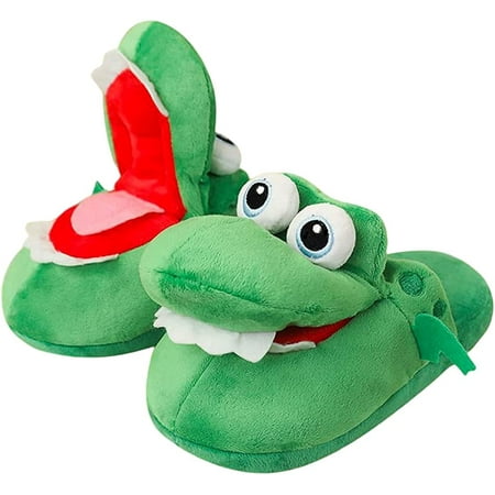 

Adult Unisex\\u2019s Mouth Open Cute Slipper Crocodile Dinasour Shark Animal Shape for Fun Warm & Indoor (One Size Fit in US 5-10 22F\\/W)