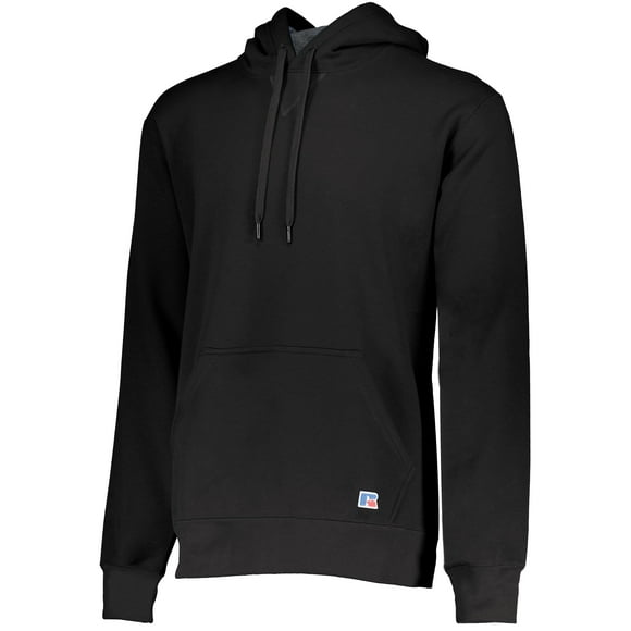 Russell Athletic Cotton Rich Fleece Hooded Sweatshirt, S, Black