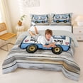 thumbnail image 3 of Catabedysis Cute Camping Full Size Comforter Sets,Heart Camper Print Bedding Comforter Set For Boys,Multicolor,Light Gray Reversible,3 Pieces,1 Comforter and 2 Pillowcases, 3 of 7