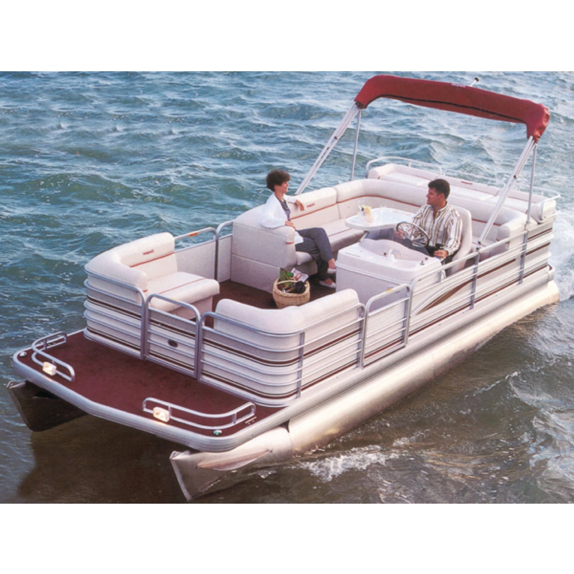 Carver StyledtoFit Cover for Pontoons with Partially Enclosed Deck