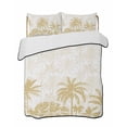 thumbnail image 2 of Palm Trees Twin Size Down Alternative Comforter, Lightweight Comforter Quilt Bedding Set with Pillow Shams Yellow Tropical Plants Summer Forest Scenery All Seasons Bed Comforter Duvet Insert 68"x86", 2 of 7