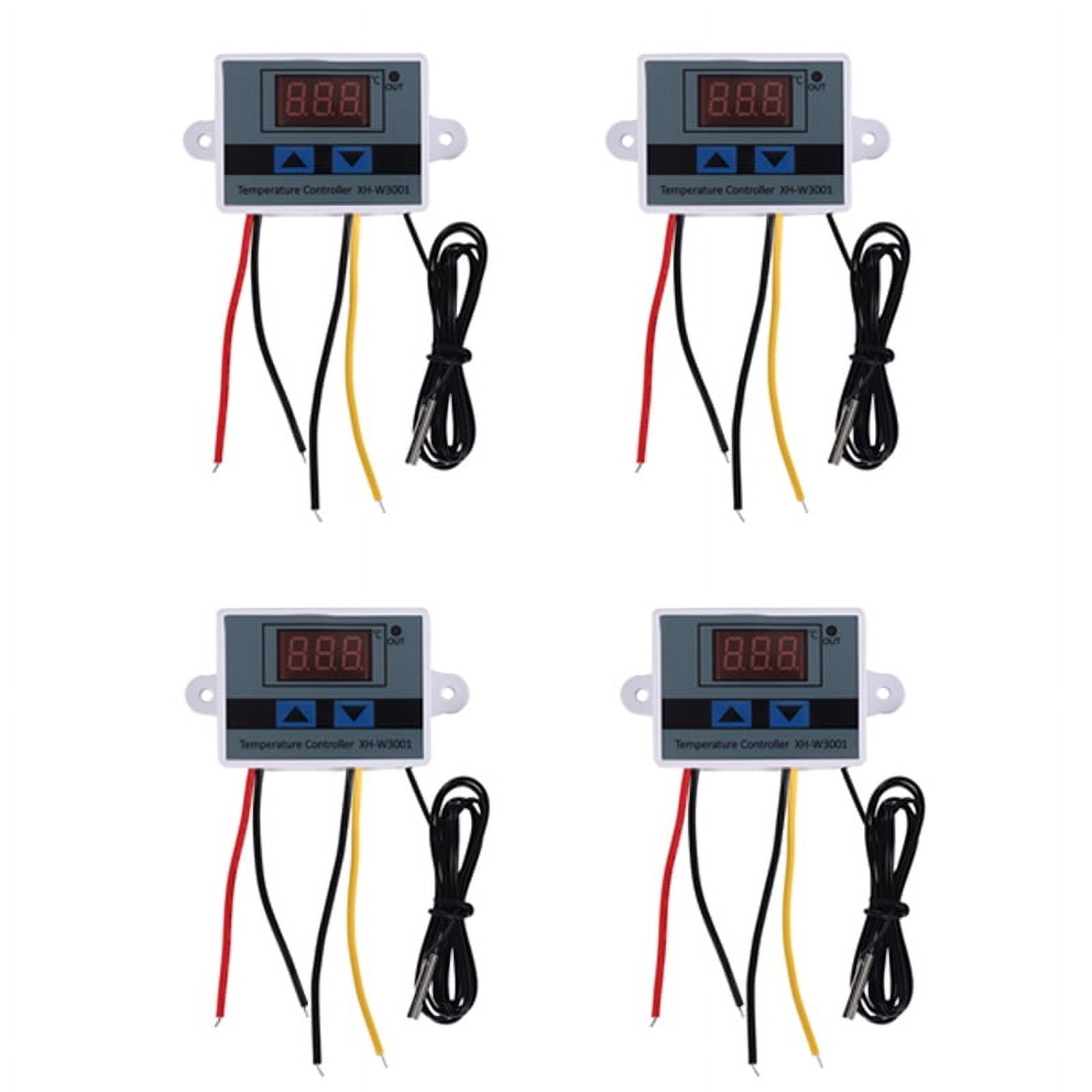 XH-W3001 Digital Temperature Controller 220V for Incubator Thermostat Heating and Cooling 4-Pack Sensor