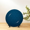 thumbnail image 6 of Honeii Dark Blue Print Elegant Bone China Decorative Plate, Porcelain Plate,Art Crafts,Ceramic Ornaments for Home Office Wall Decor-6in, 6 of 6