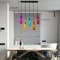 thumbnail image 7 of 5-Bottle Wine Bottle Pendant Light Chandelier, Modern Retro Design, Adjustable Hanging Chain, E27 Bulb Base for Stylish Lighting, 7 of 7