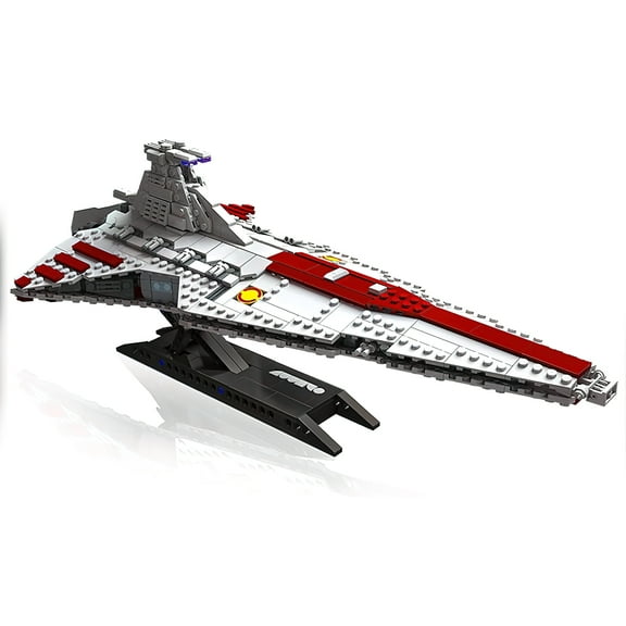 HI-REEKE Star Destroyer Building Block Set Venator Attack Cruiser Building ABS Kit Gift for Adult Red