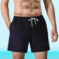 thumbnail image 2 of LpwkSSA Mens Athletic Swim Trunks Side Panel Design Quick Dry Fabric Relaxed Silhouette for Beach Trips Black S, 2 of 6