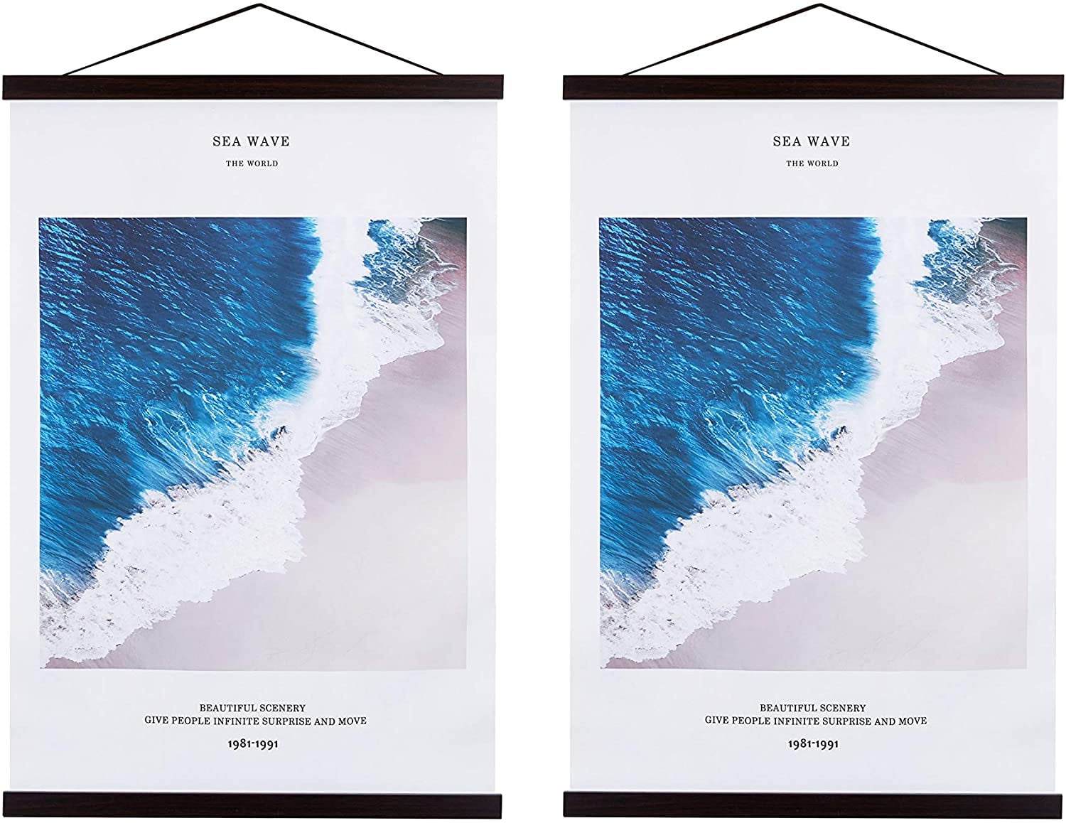 30x20 30x40 30x30 Poster Frame, Light Wood Wooden Frame Hanger