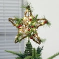 thumbnail image 4 of Hvmvliv Star Tree Topper Christmas Tree Top Ornament Wooden Christmas Star Tree Topper Five Pointed Star Xmas Treetop Decorations for Party Multicolor, 4 of 6