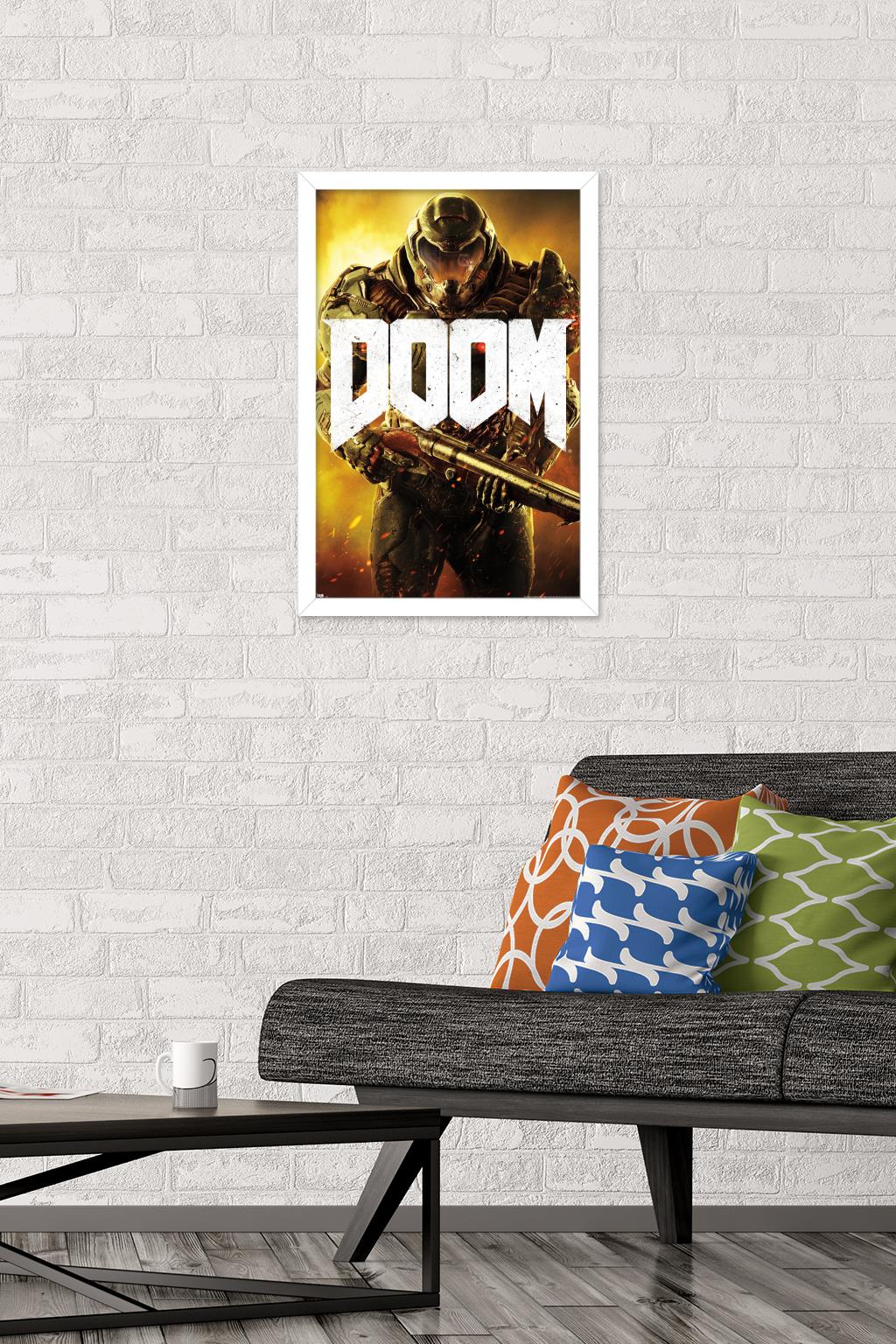 Doom - Marine Wall Poster, 14.725" x 22.375" Framed