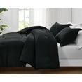 thumbnail image 5 of Chezmoi Collection Calvin 3-Piece Jacquard Comforter Set Queen Size, Black Textured Woven Lightweight Comforter Bedding for All Season, 5 of 9