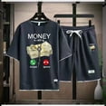 thumbnail image 2 of 2024 Waffle Pattern 2 Piece Men Shorts Set Summer Tracksuit Men Fashion Clothing Harajuku Style Fashion Loose Fit Sweatsuit, 2 of 7