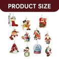 thumbnail image 3 of Christmas 24 Pcs Christmas Wooden Ornaments Christmas Wood Decorations Farmhouse Style Hanging Wood Ornaments for Christmas Tree Vintage Santa Snowman Ornaments Xmas Hanging Crafts Pendants丨B, 3 of 4