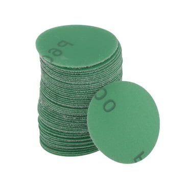 Unique Bargains Car Sanding Discs 2inch 600 Grit Abrasion Resistance | Round Hook and Loop Sandpaper Green 50 Pcs