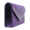 thumbnail image 5 of JoveMarine Women's Elegant Silk Satin Rhinestone Clutch Bag Convertible Shoulder Bag for Evening and Prom Fashion Handbag for Parties and Formal Events Purple, 5 of 7