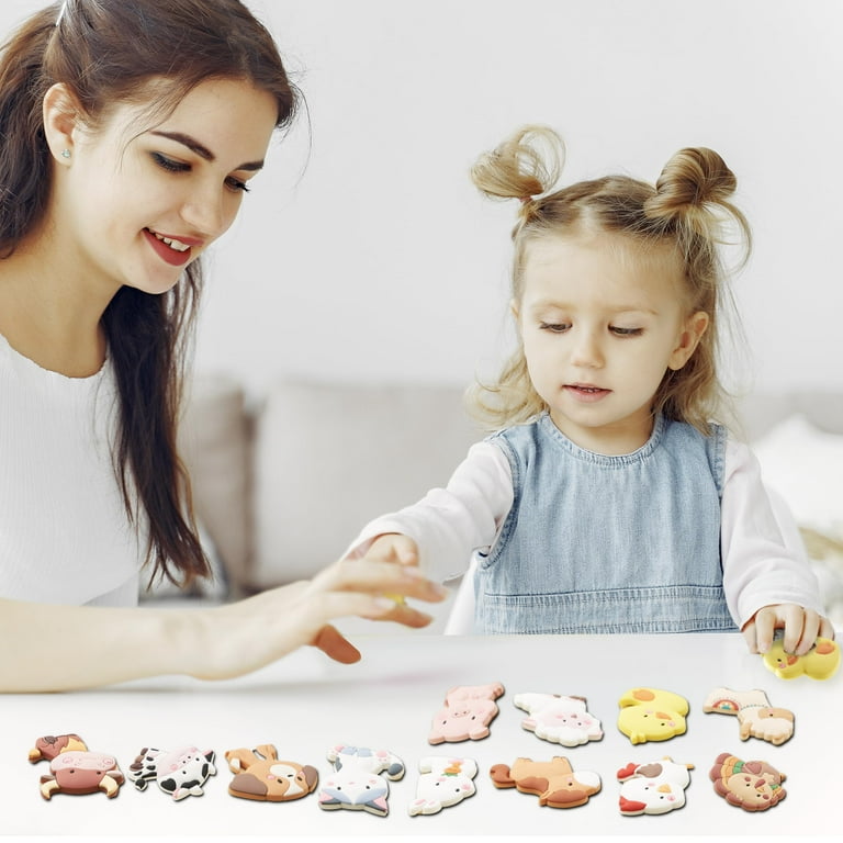 Magnets Zoo Et Ferme - 40 Pièces - Animaux Aimantés - Pour Frigo Et Tableau - Dès 3 Ans