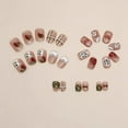 thumbnail image 4 of Uñas postizas cuadradas cortas con diseño de flores, uñas postizas con diseño de grafiti, uñas postizas de cobertura total, uñas acrílicas de primavera y verano, uñas artificiales cortas con diseño fl, 4 of 4
