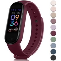 KOMI Bands for Amazfit Band 5 Replacement Strap Women Men, Soft Silicone Sport Strap Wristband Compatible with Amazfit Band 5 Accessories Wine Red