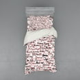 thumbnail image 2 of Ambesonne Modern Bedding Set 4 Pcs, Popular Fashion Words, Queen, Red Black and White, 2 of 3