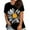 1# Black lightning deals of today, variant on Dyegold Womens Tops Dressy Casual Summer Plus Size Tops For Women Summer Dressy Casual Short Sleeve Blouses Daisy Print Round Neck T Shirts Loose Fit Tunics
