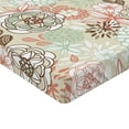 thumbnail image 2 of Ambesonne Floral Fitted Sheet, Romantic Wildflowers, Full Size, Pale Green Brown Peach, 2 of 3