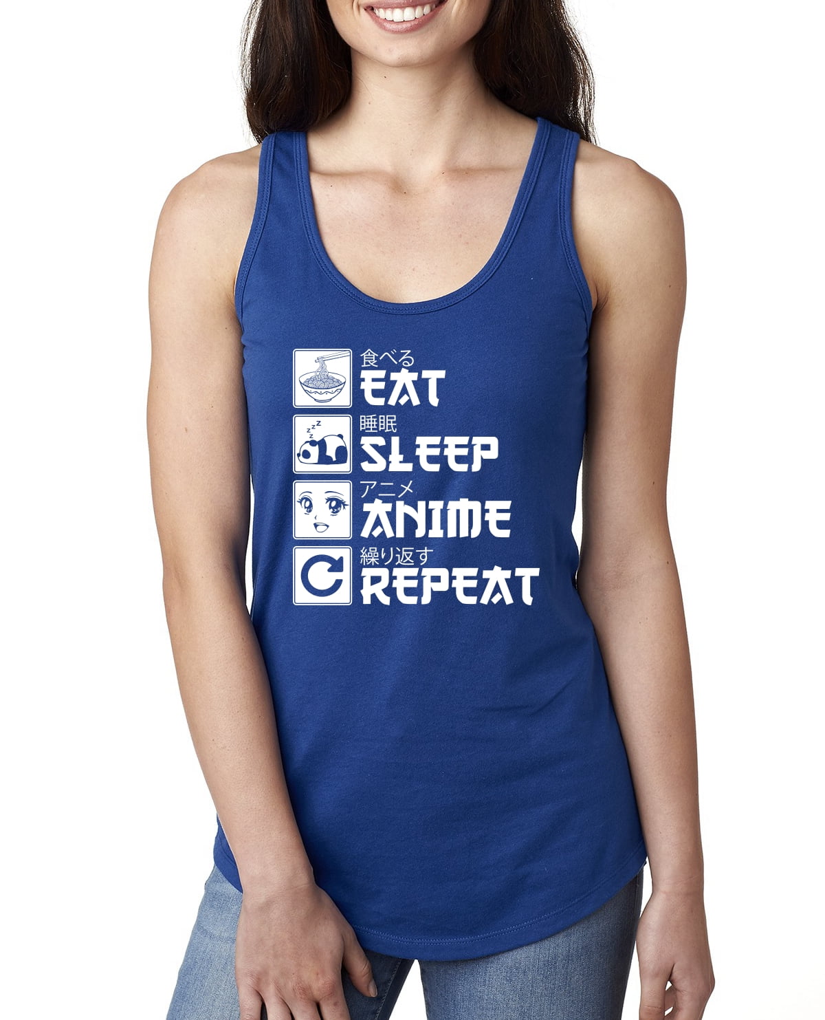 Wild Bobby Eat Sleep Anime Repeat Pop Culture Women Racerback Tank Top Royal Medium Walmart Com Wild Bobby Eat Sleep Anime Repeat Pop Culture Women Racerback Tank Top Royal Medium Walmart Com