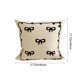 thumbnail image 3 of Funda de almohada con lazo | Funda de almohada decorativa de tela flocada | Cojín para sofá cama de 45 x 45 cm | Cremallera desmontable | Para uso en interiores y exteriores, 3 of 6