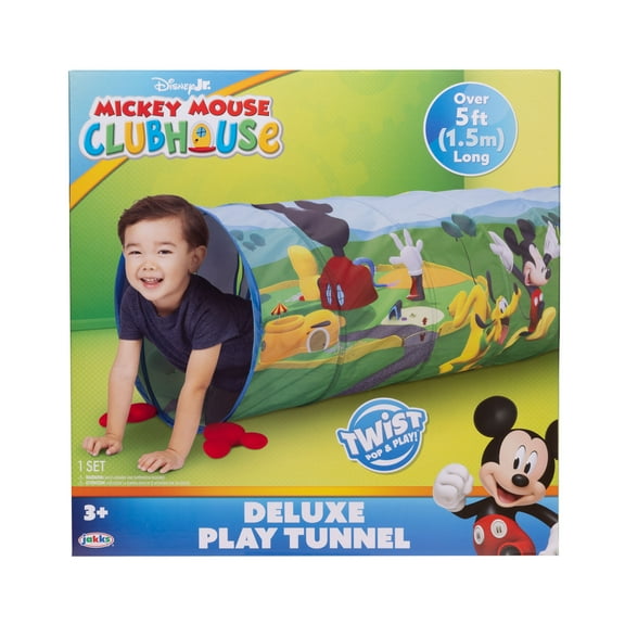 Mickey Mouse Deluxe Tunnel Play Tent Twist Pop and Play 5 Feet Long