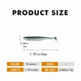 thumbnail image 2 of 10 Pcs Fishing Lures Soft Baits For Bass, Crappie, Panfish, Catfish, Snook, Redfish and Sea Trout, 2 of 6